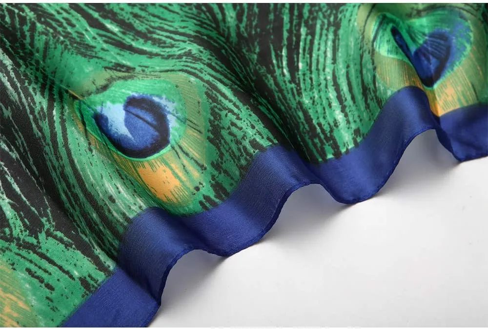 Silk Feeling Scarf Large Headscarf Fashion Sunscreen Hair Wraps Soft Neck Scarves for Women