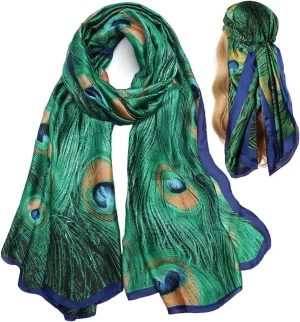 Silk Feeling Scarf Large Headscarf Fashion Sunscreen Hair Wraps Soft Neck Scarves for Women