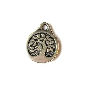 Silver Tree of Life Disc Charm II