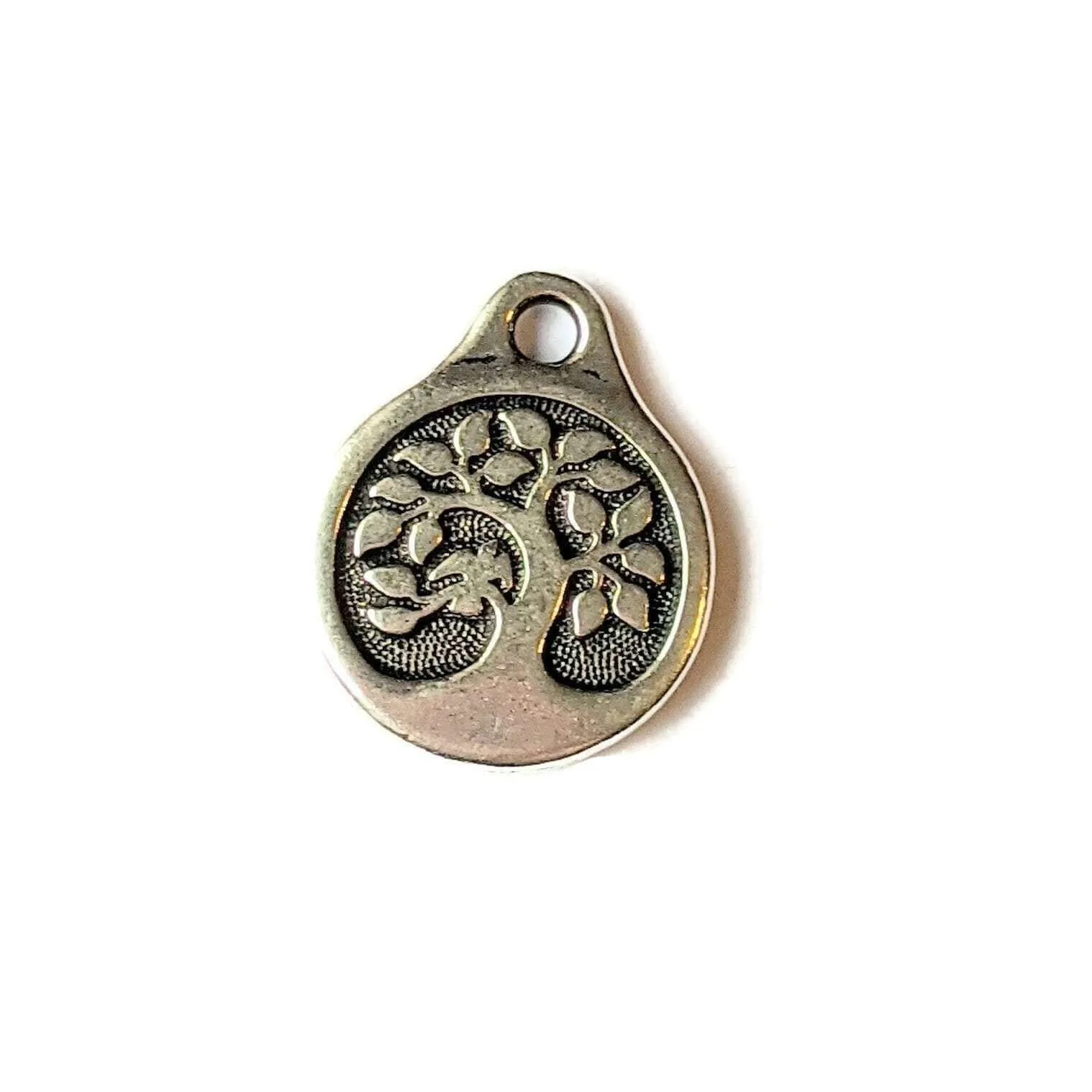 Silver Tree of Life Disc Charm II