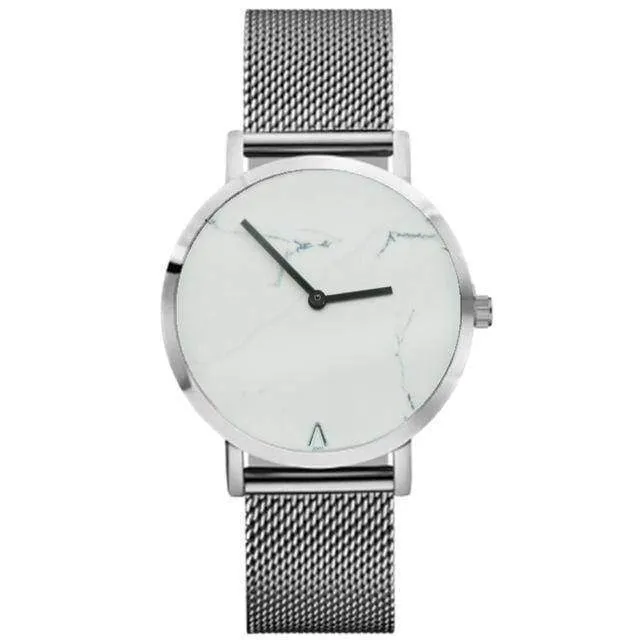 Simple minimalist Marble texture Quartz Watch