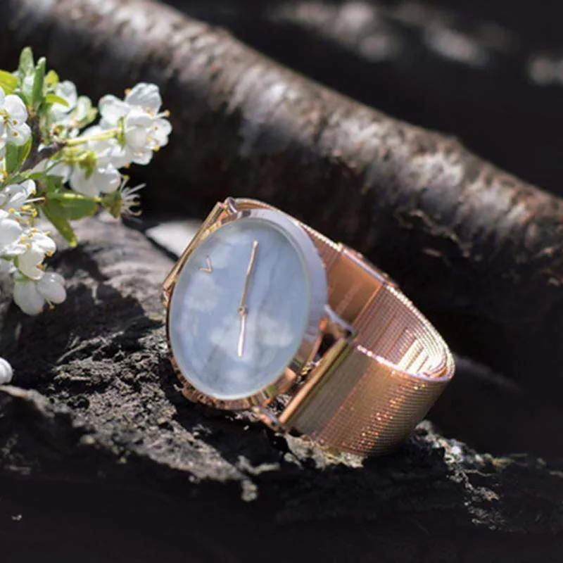 Simple minimalist Marble texture Quartz Watch