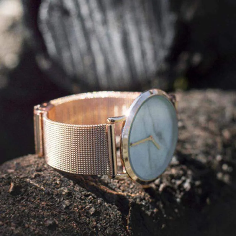Simple minimalist Marble texture Quartz Watch
