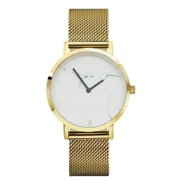 Simple minimalist Marble texture Quartz Watch