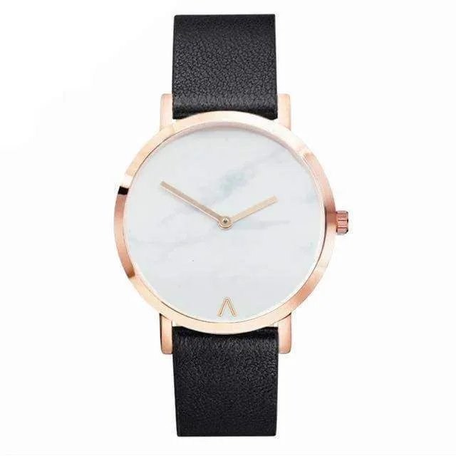 Simple minimalist Marble texture Quartz Watch