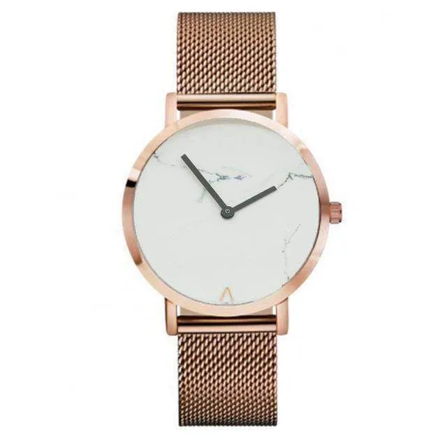 Simple minimalist Marble texture Quartz Watch