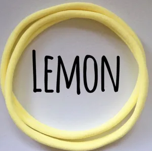 Skinny Nylon Headbands- Dainties- Lemon