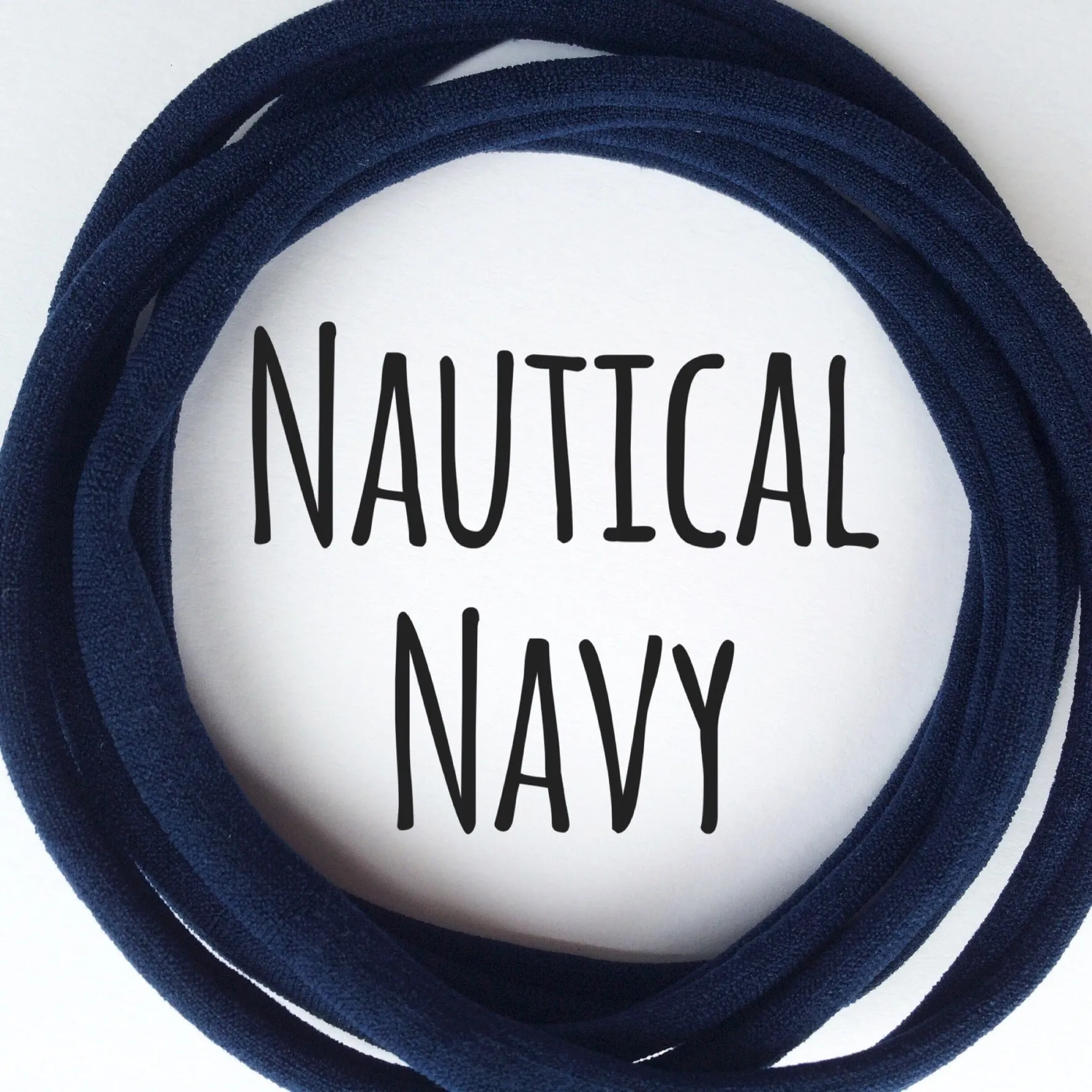 Skinny Nylon Headbands- Dainties- Nautical Navy