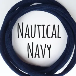 Skinny Nylon Headbands- Dainties- Nautical Navy