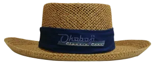 STRAW PANAMA HAT - ROYAL BLUE BAND