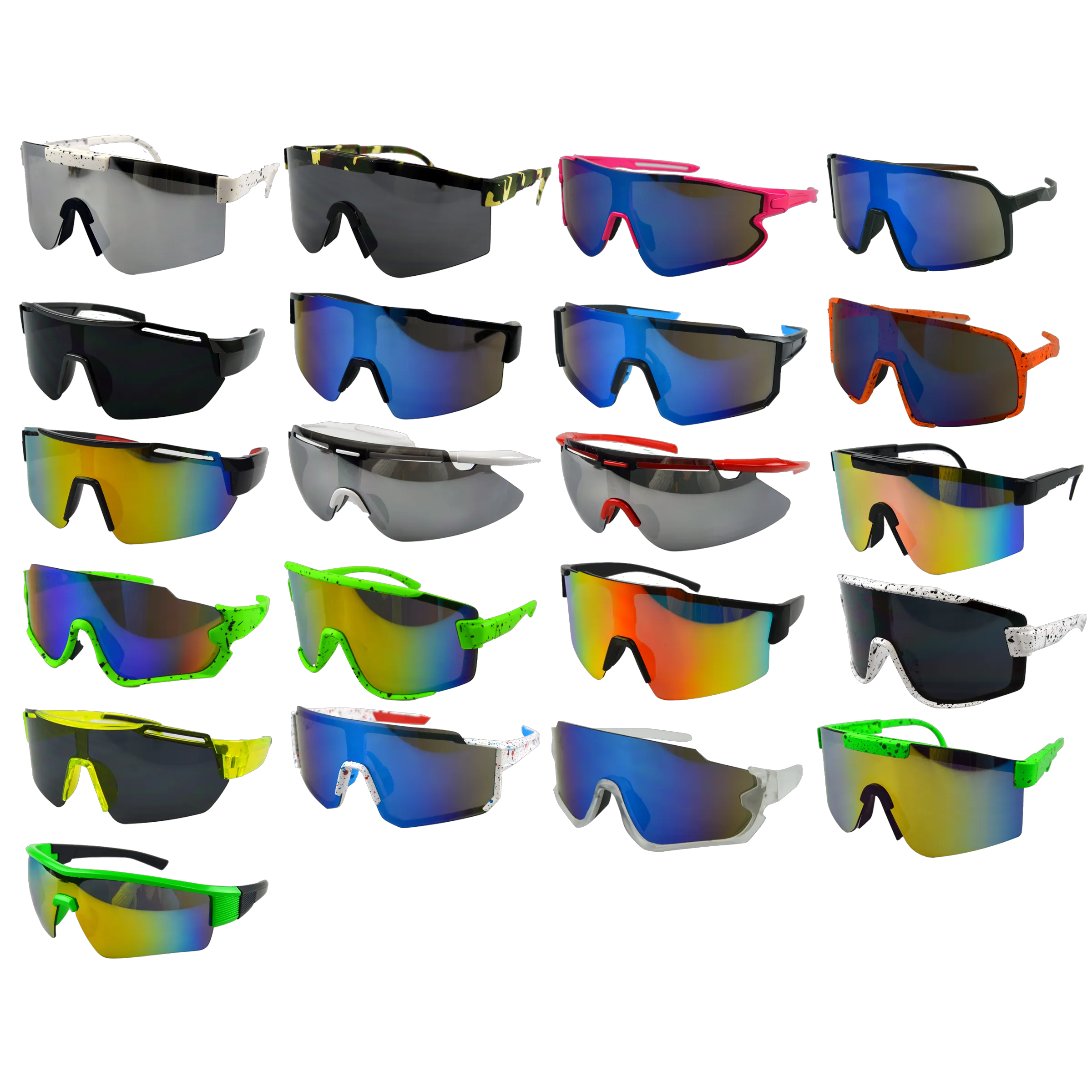 Sunglasses Sport Shieldz Assortment Floor Display - 24 Pieces Per Retail Ready Display 88443
