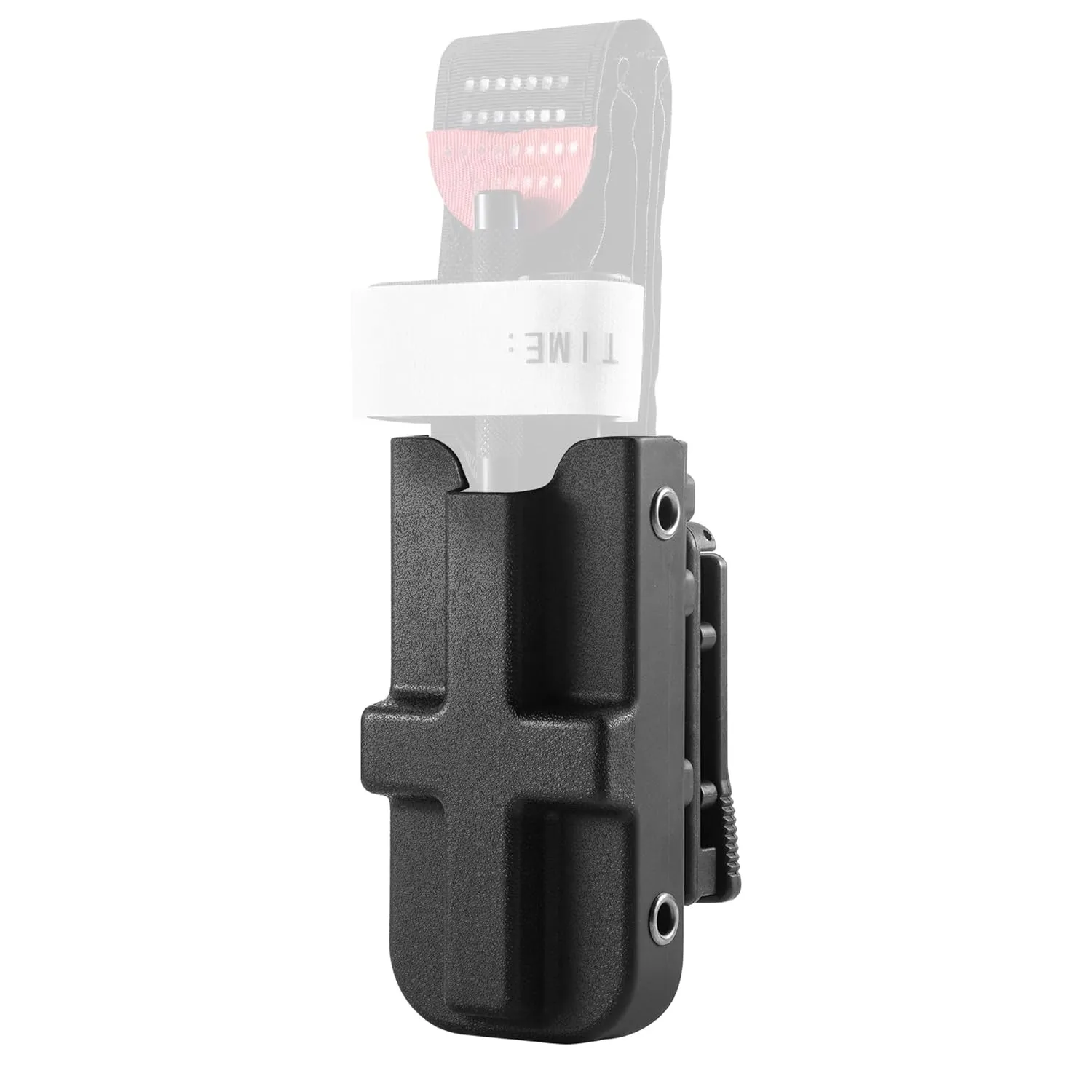 Tourniquet Holder by Tilcare - Tourniquets Medical Case with Tactical Belt Clip Attachment and 3 Adjustable Screws for 1.5" to 2.25" Duty Belts, First Aid C-A-T Tourniquet Kit