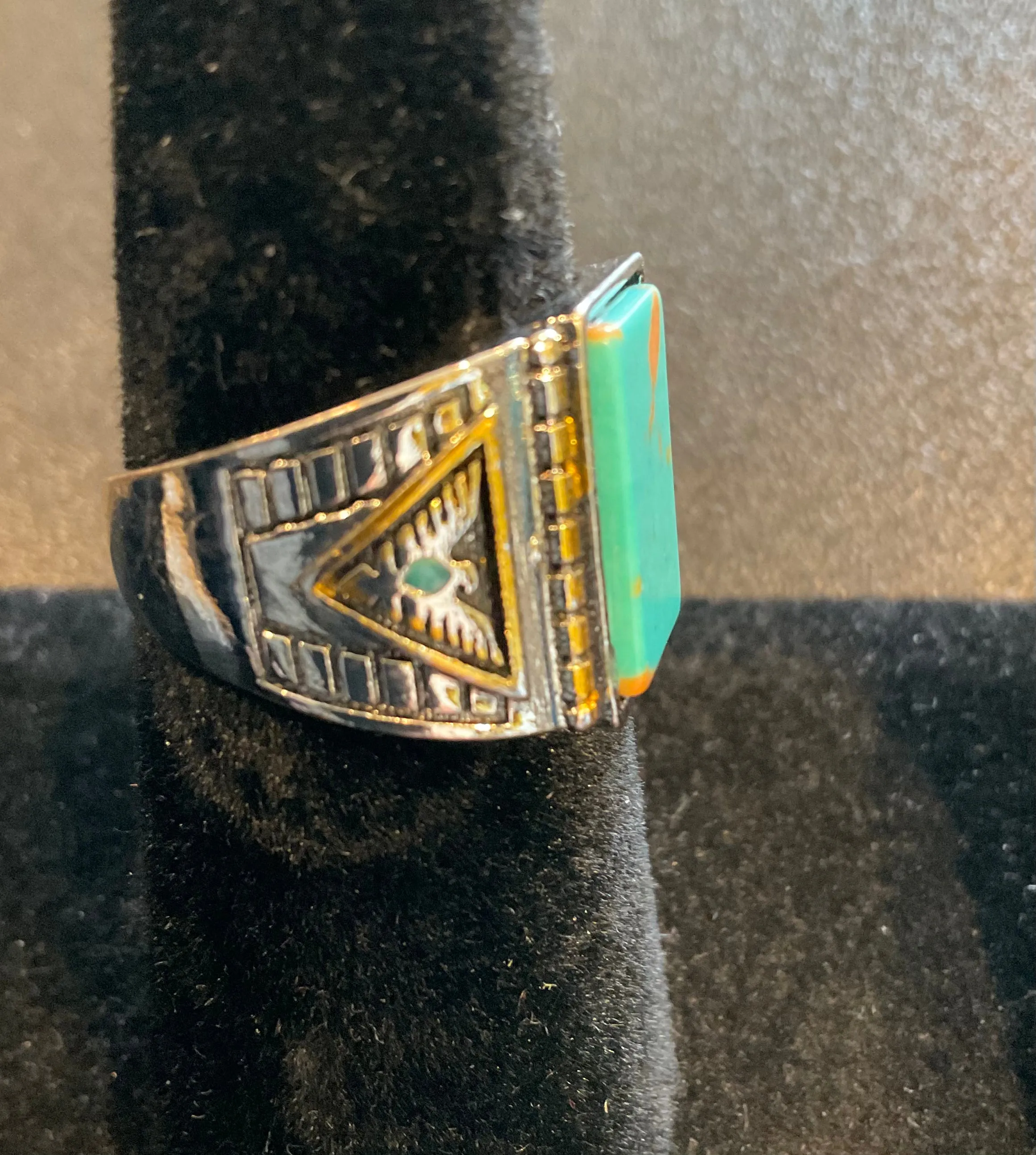 Turquoise Bead Statement Rings
