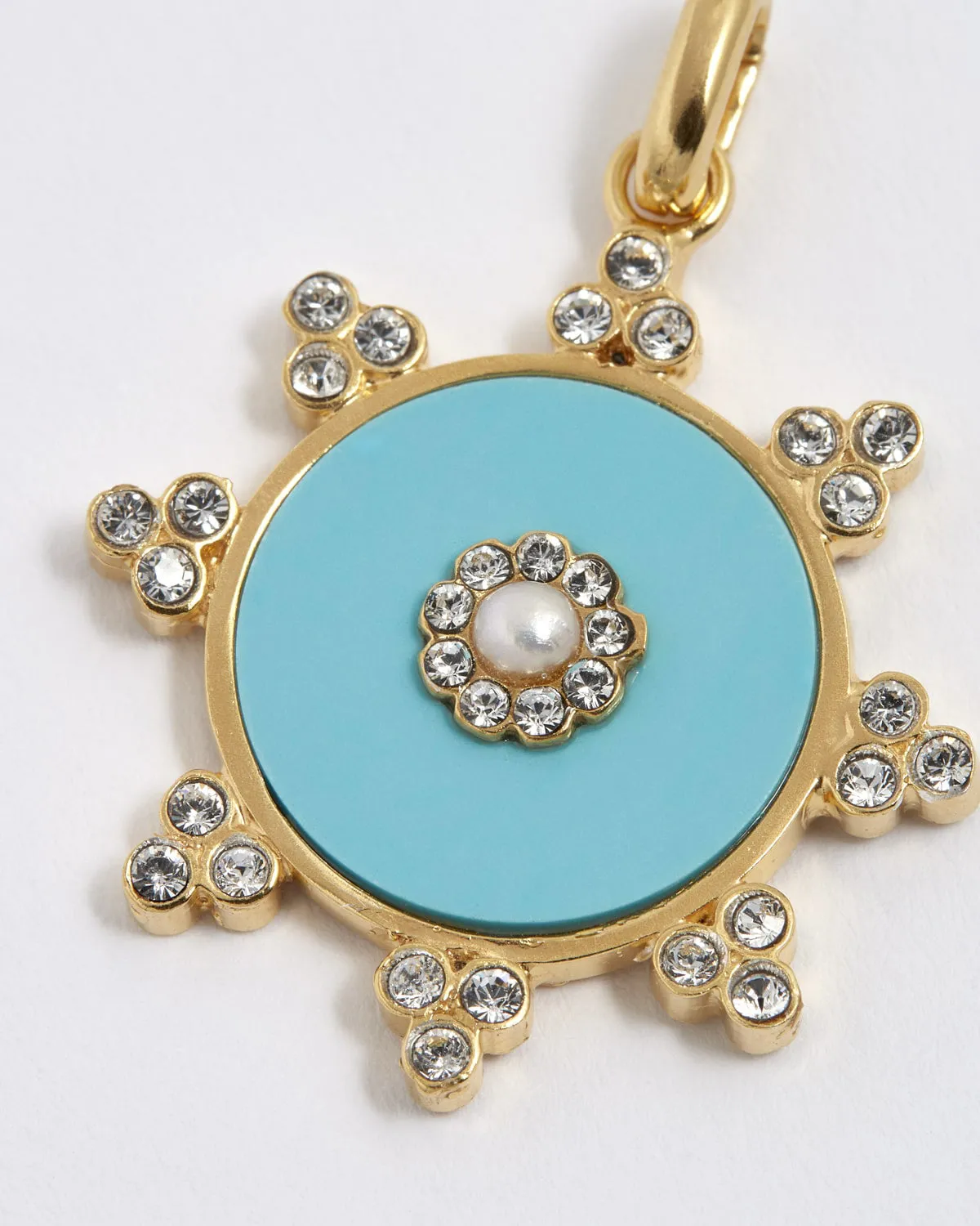 Turquoise Gardenia Charm