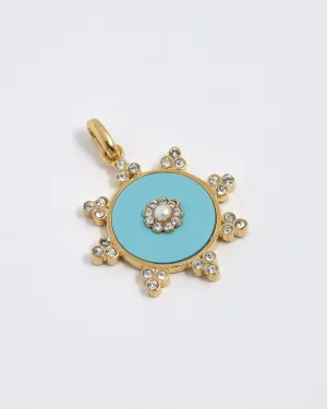 Turquoise Gardenia Charm