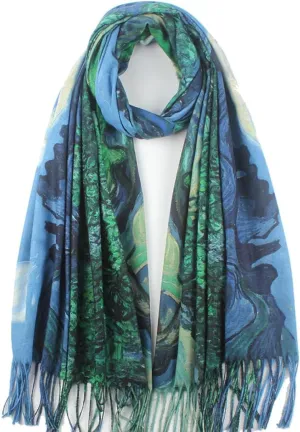Umjetnost Soft Cashmere Feel Scarf For Women Winter Warm Scarves Large Shawl Wrap Monet Van Gogh Art Print
