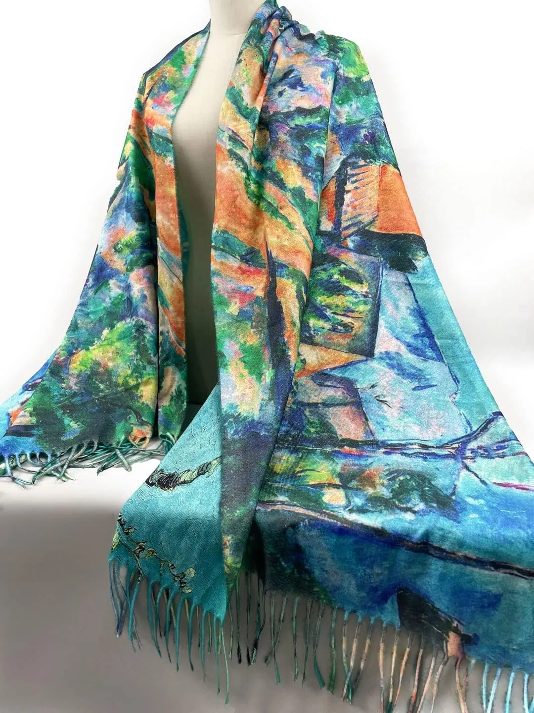 VENVSBEE Van Gogh Scarves Art Scarf for Women Best Gift Reversible Soft Cashmere Feel Shawl Wrap Pashmina in Gift Box
