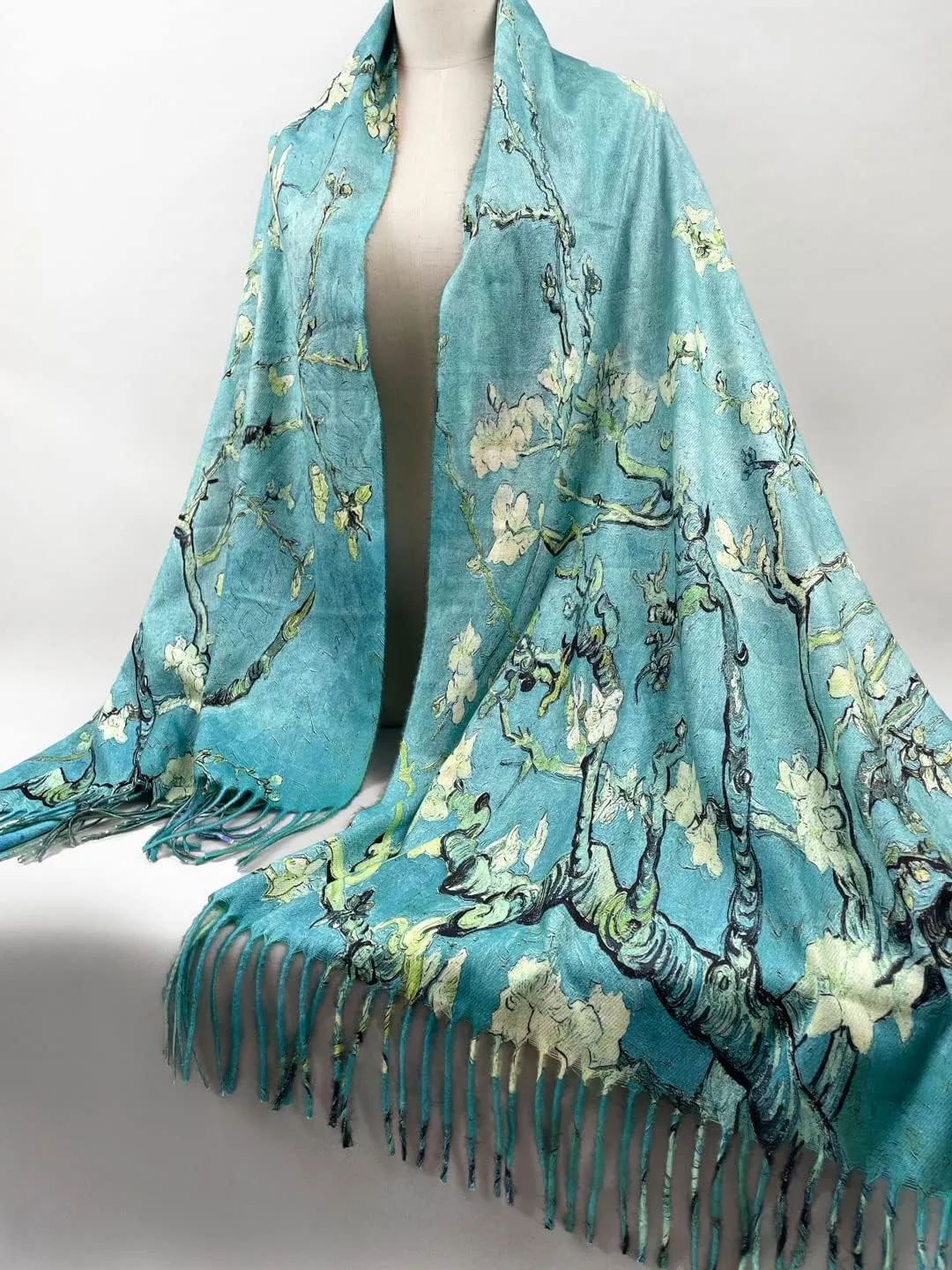 VENVSBEE Van Gogh Scarves Art Scarf for Women Best Gift Reversible Soft Cashmere Feel Shawl Wrap Pashmina in Gift Box